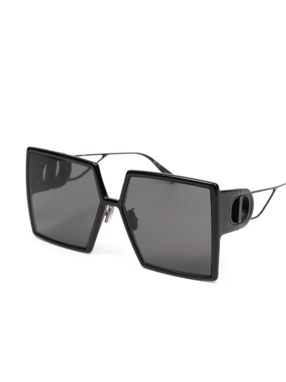 Dior Black Oversized Geometric Women's Sunglasses